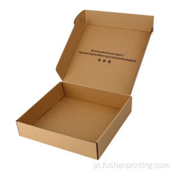 Novos produtos papel corrugado caixa de embalagem de papel laranja